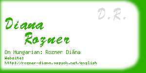 diana rozner business card